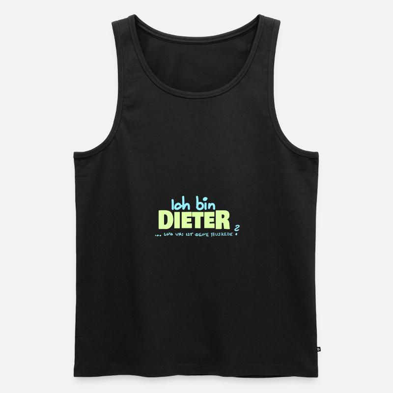 Dieter - Männer Premium Bio Tank Top - Schwarz