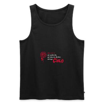 Rosen sind Rot - Abihoody für Abitur Abschluss - Männer Premium Bio Tank Top - Schwarz - Vorne - AI Model Male 178 light (178cm)
