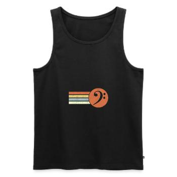 Bass 6 - Männer Premium Bio Tank Top - Schwarz - Vorne - Michal (187cm)