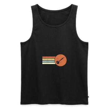 Retro Dart Vintage Dart Player Darts League Darts - Men's Premium Organic Tank Top - black - Front - AI Model Male 178 light (178cm)