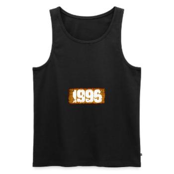 1996 - Men's Premium Organic Tank Top - black - Front - AI Model Male 178 light (178cm)