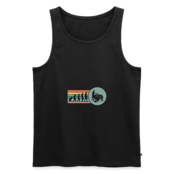 Lawnmower Evolution Mower Vintage Gardener Retro - Männer Premium Bio Tank Top - Schwarz - Vorne - AI Model Male 178 light (178cm)