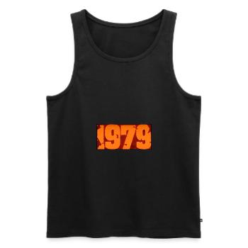 1979 - Débardeur bio Premium Homme - noir - Devant - Michal (187cm)