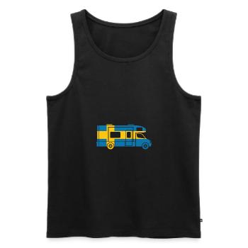 Schweden Wohnmobil Natur Urlaub Tour Geschenk - Männer Premium Bio Tank Top - Schwarz - Vorne - AI Model Male 178 light (178cm)