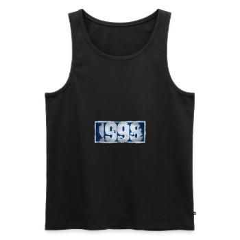 1998 - Débardeur bio Premium Homme - noir - Devant - AI Model Male 178 light (178cm)