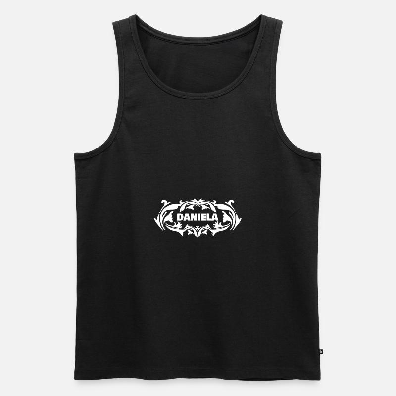 Daniela - Männer Premium Bio Tank Top - Schwarz