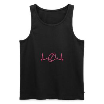 I love Football I love Rugby American Football - Men's Premium Organic Tank Top - black - Front - Michal (187cm)
