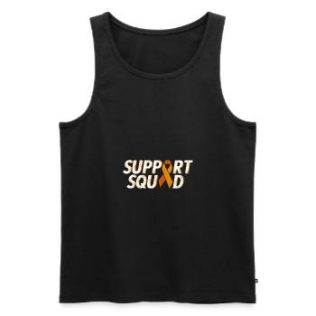 Support squad amber ribbon appendix cancer - Men's Premium Organic Tank Top - black - Front - AI Model Male 178 light (178cm)