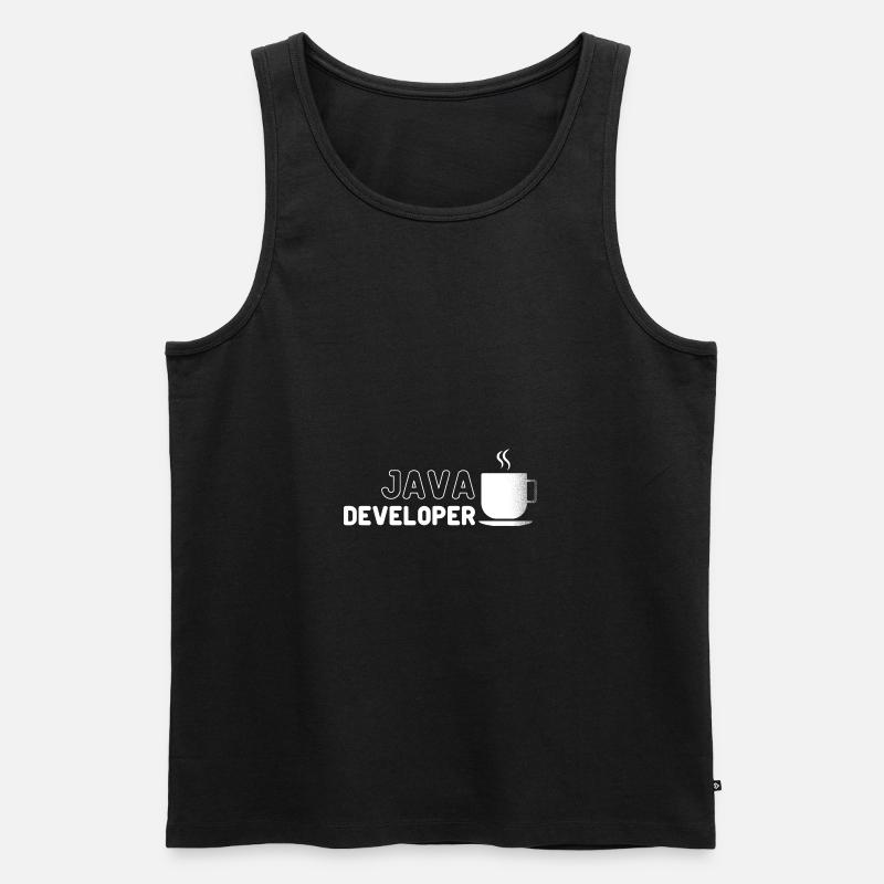 Développeur Java Coffee Kaffee - Débardeur bio Premium Homme - noir