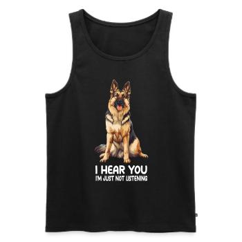 German Sheperd - Männer Premium Bio Tank Top - Schwarz - Vorne - AI Model Male 178 light (178cm)