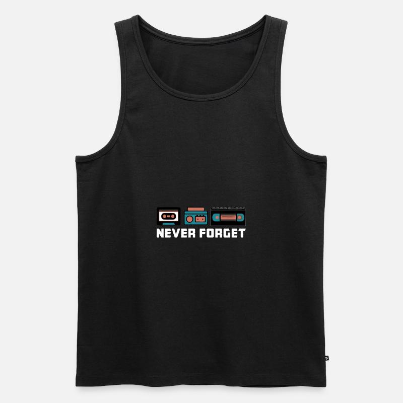 Never Forget - Männer Premium Bio Tank Top - Schwarz