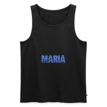 Scratches in the name of Maria - Men's Premium Organic Tank Top - black - Front - AI Model Male 178 light (178cm)