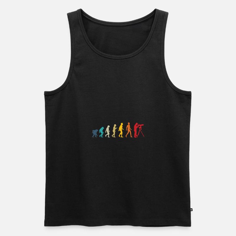 Astrofotograf Evolution Astrofotografie - Männer Premium Bio Tank Top - Schwarz