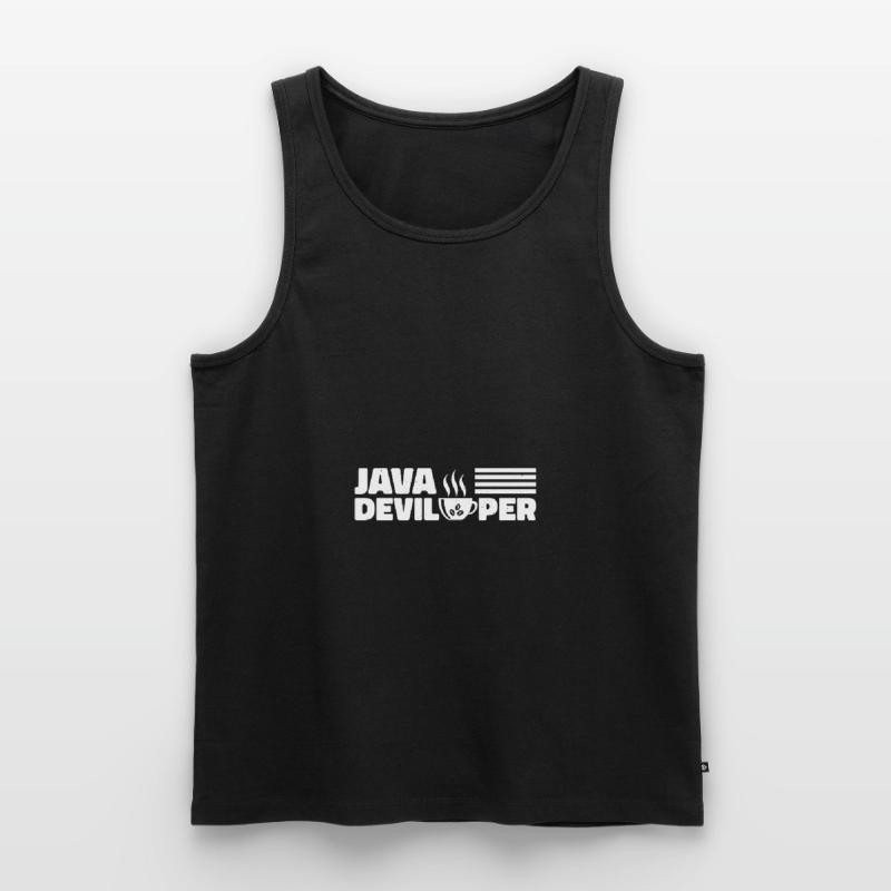 Java Developer with Coffee Männer Premium Bio Tank Top