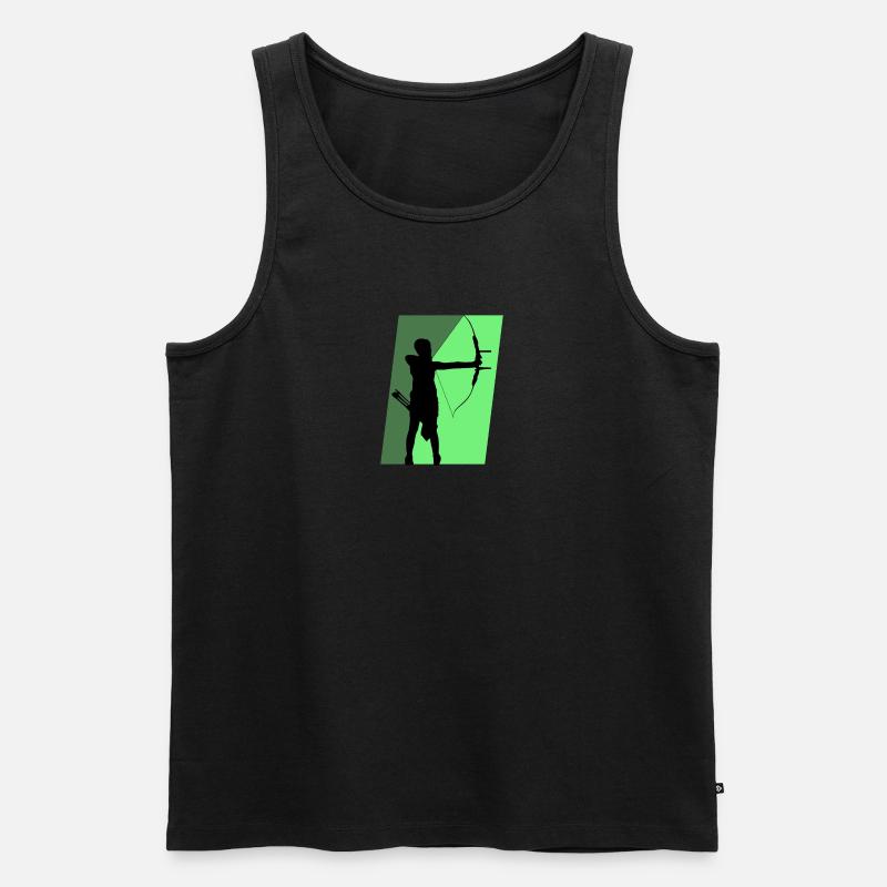 Bogen Armbrust Bogenschütze - Männer Premium Bio Tank Top - Schwarz