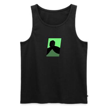Arm Wrestling Arm Wrestling Bench Press - Men's Premium Organic Tank Top - black - Front - AI Model Male 178 light (178cm)