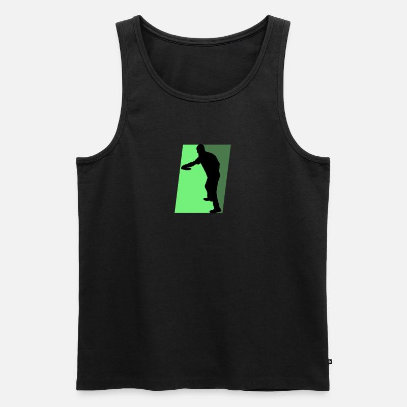Disc Discgolfspieler Discgolf - Männer Premium Bio Tank Top - Schwarz