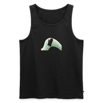 Bakery - Men's Premium Organic Tank Top - black - Front - Michal (187cm)