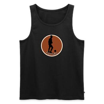 Joueurs de futsal Équipe de futsal Joueurs de futsal - Débardeur bio Premium Homme - noir - Devant - AI Model Male 178 light (178cm)