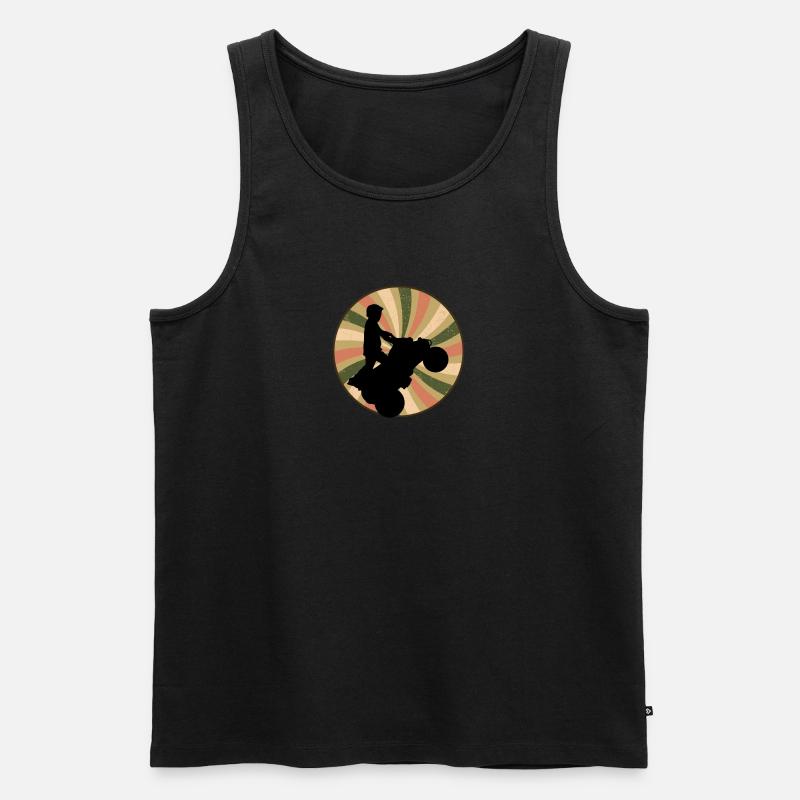 Stuntman Quad - Männer Premium Bio Tank Top - Schwarz
