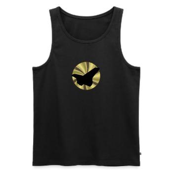 Flying Airplane - Men's Premium Organic Tank Top - black - Front - AI Model Male 178 light (178cm)