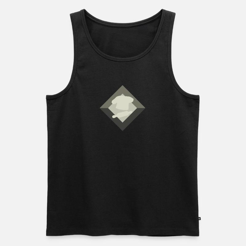 Backen Kuchen Backwaren - Männer Premium Bio Tank Top - Schwarz
