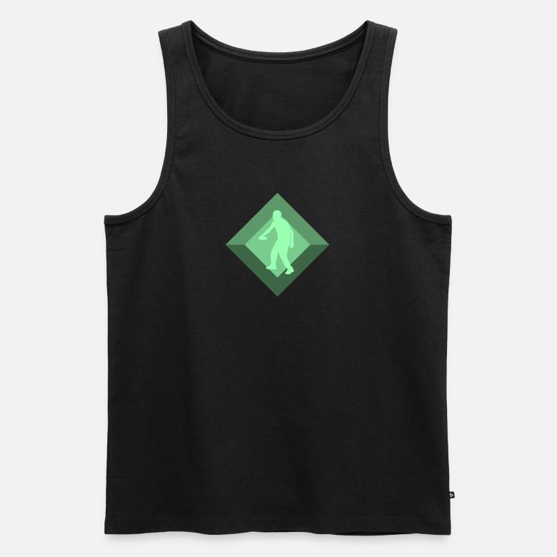 Discgolf Sportart Discgolf - Männer Premium Bio Tank Top - Schwarz