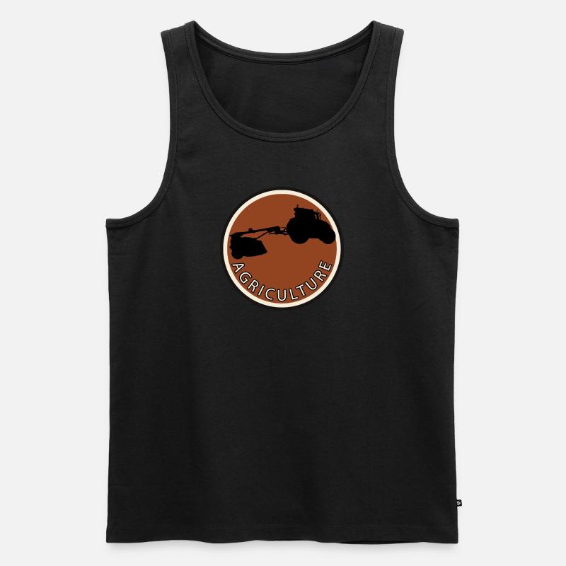 Bauer Agriculture - Männer Premium Bio Tank Top - Schwarz