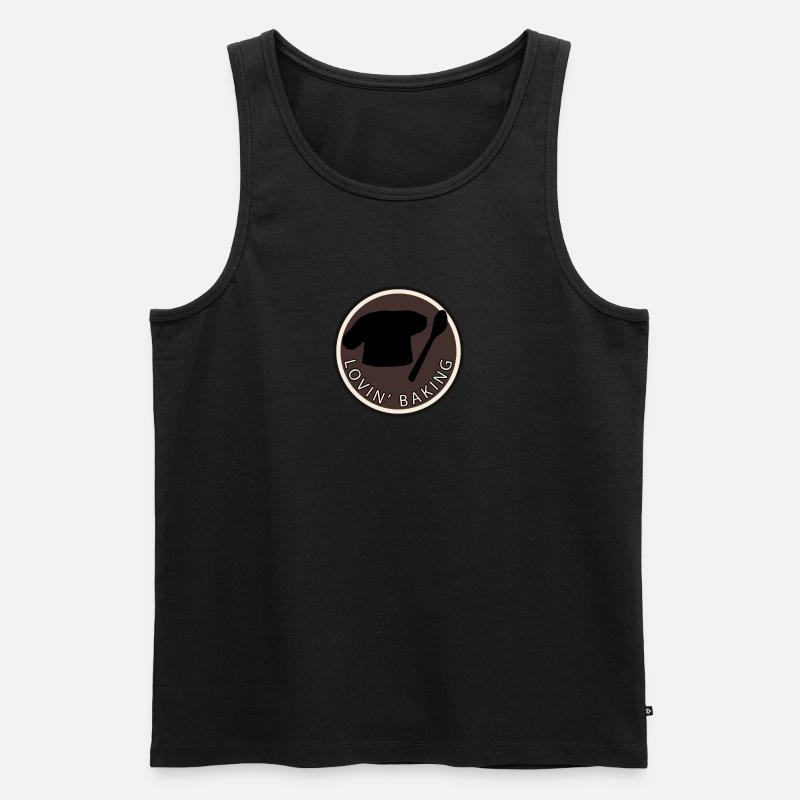 Kuchen Backwaren Baking - Männer Premium Bio Tank Top - Schwarz