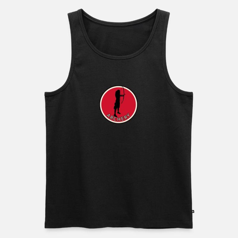 Bogen Bogenschütze - Männer Premium Bio Tank Top - Schwarz