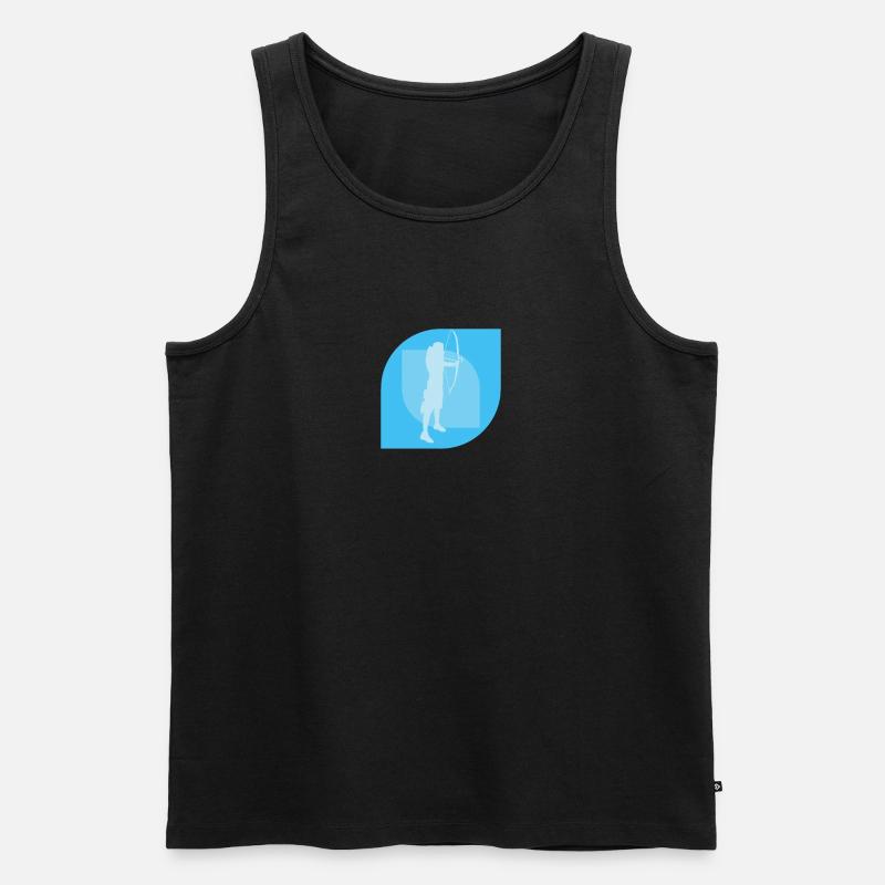 Bogen Armbrust Langbogen - Männer Premium Bio Tank Top - Schwarz