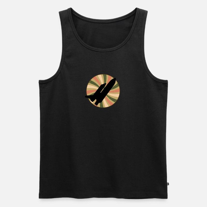 Luftfahrt Aerospace Flieger - Männer Premium Bio Tank Top - Schwarz