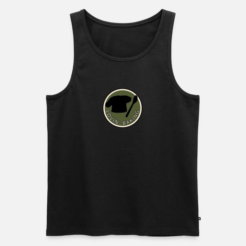 Kuchen Backen Backwaren - Männer Premium Bio Tank Top - Schwarz