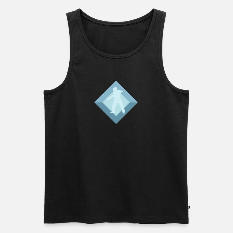 Pitcher Werfen Cricketteam - Männer Premium Bio Tank Top - Schwarz