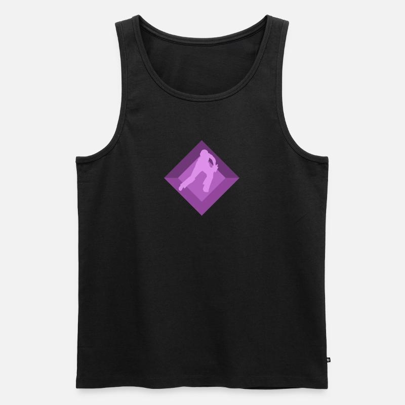 Cricket Cricketmannschaft Pitcher - Männer Premium Bio Tank Top - Schwarz