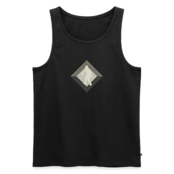 Disc Golf Player Frisbee - Men's Premium Organic Tank Top - black - Front - Michal (187cm)