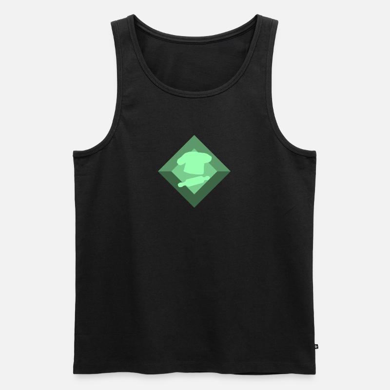 Backen Cupcake Backwaren - Männer Premium Bio Tank Top - Schwarz