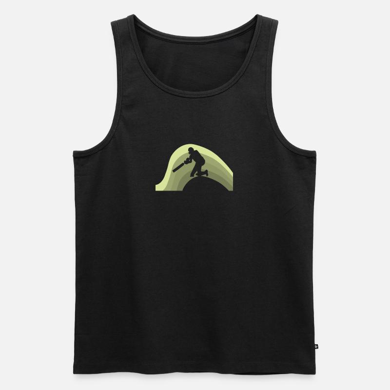 Pitcher Cricketteam Pitcher - Männer Premium Bio Tank Top - Schwarz