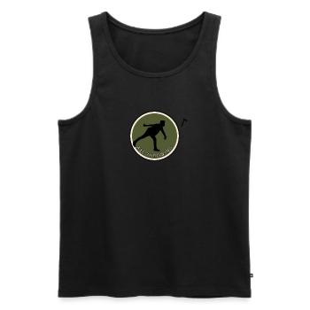 Axtwerfen Doppelaxt Axe Throwing - Männer Premium Bio Tank Top - Schwarz - Vorne - AI Model Male 178 light (178cm)