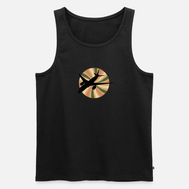 Luftfahrt Pilot Fliegen - Männer Premium Bio Tank Top - Schwarz