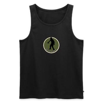 Disc Golfer Disc Golf - Men's Premium Organic Tank Top - black - Front - AI Model Male 178 light (178cm)