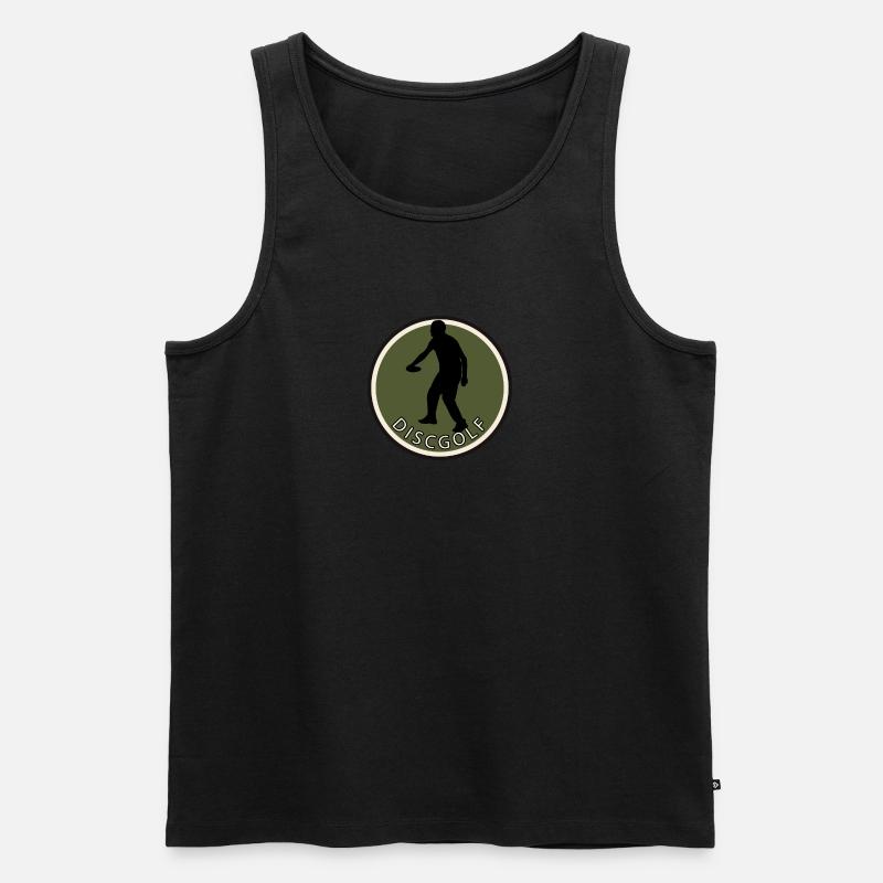 Discgolfspieler Discgolf - Männer Premium Bio Tank Top - Schwarz