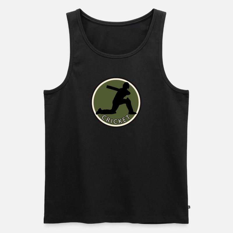 Pitcher Pitcher Cricket - Männer Premium Bio Tank Top - Schwarz