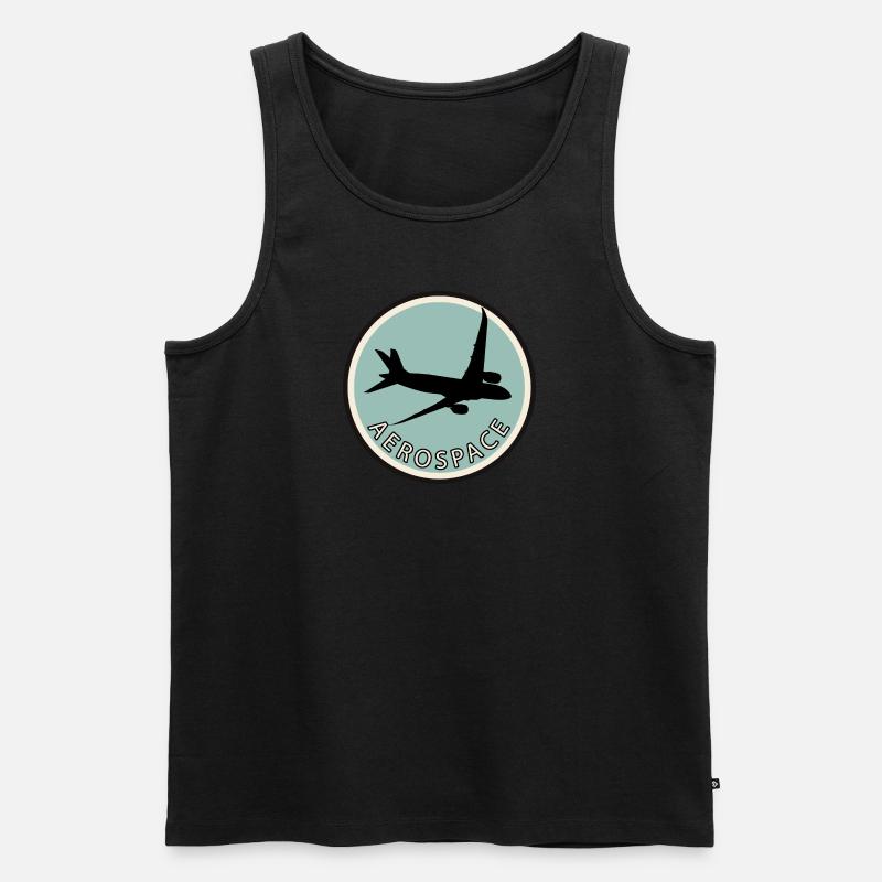Luftfahrt Flieger Luftfahrt - Männer Premium Bio Tank Top - Schwarz