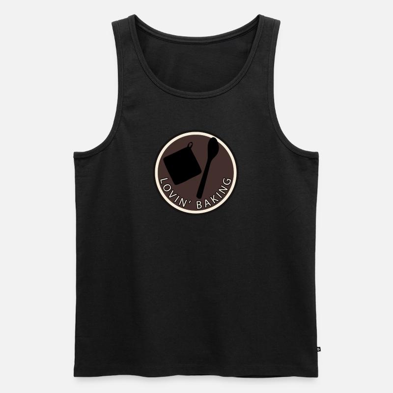 Baking Kuchen Cupcake - Männer Premium Bio Tank Top - Schwarz