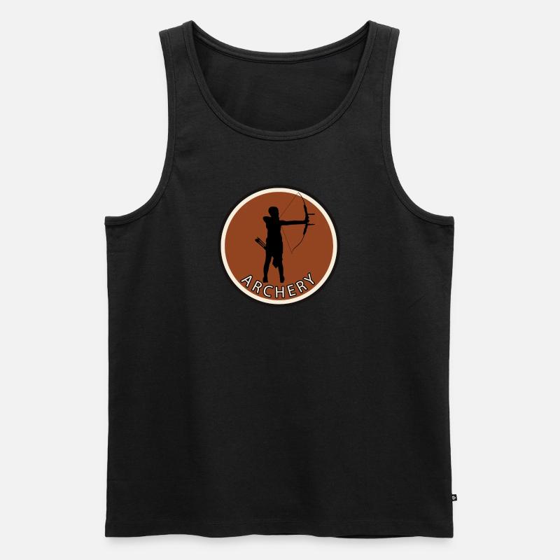 Bogenschütze Langbogen - Männer Premium Bio Tank Top - Schwarz