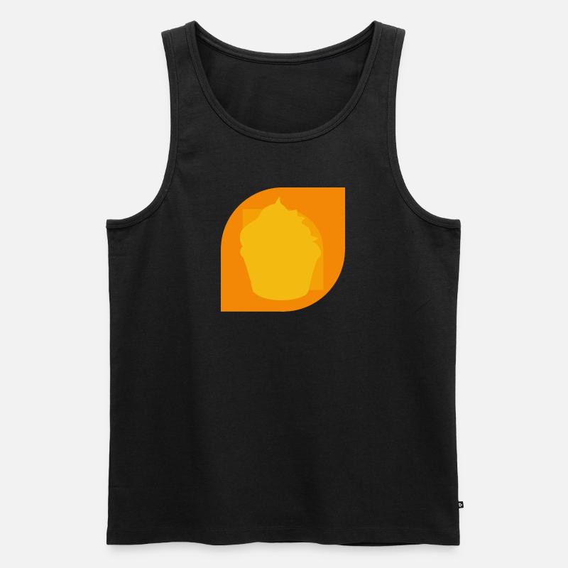 Muffin Törtchen Cupcake - Männer Premium Bio Tank Top - Schwarz