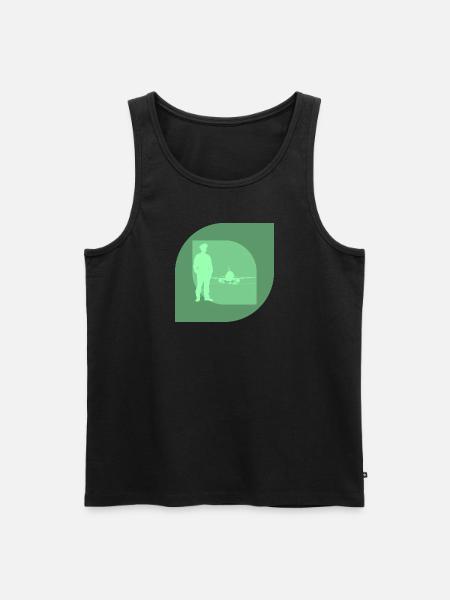Fotografie Objektiv Fotoshooting - Männer Premium Bio Tank Top - Schwarz
