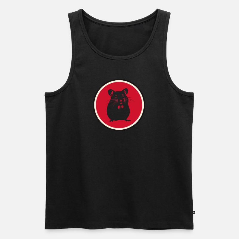 Nagetier Maus - Männer Premium Bio Tank Top - Schwarz
