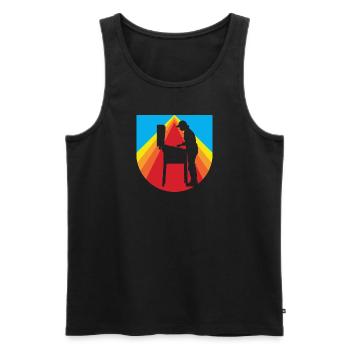 Arcade Pinball Gaming - Men's Premium Organic Tank Top - black - Front - AI Model Male 178 light (178cm)